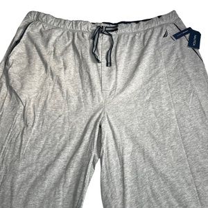Nautica Mens‎ Lounge Pants Gray Heathered Adjustable Drawstring Waist XXL New